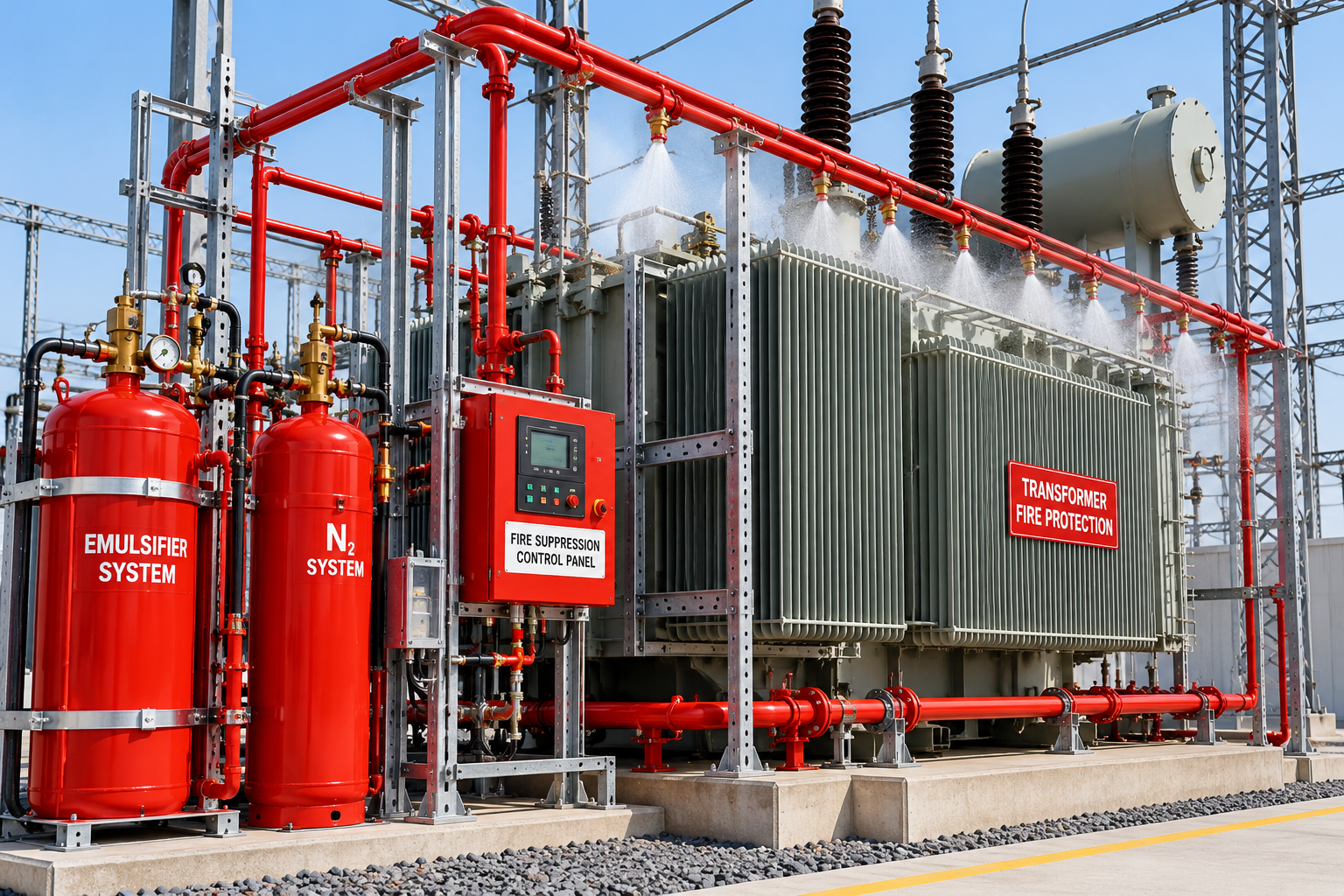 Emulsifier and N2 Fire Suppression System for Transformers in Pune