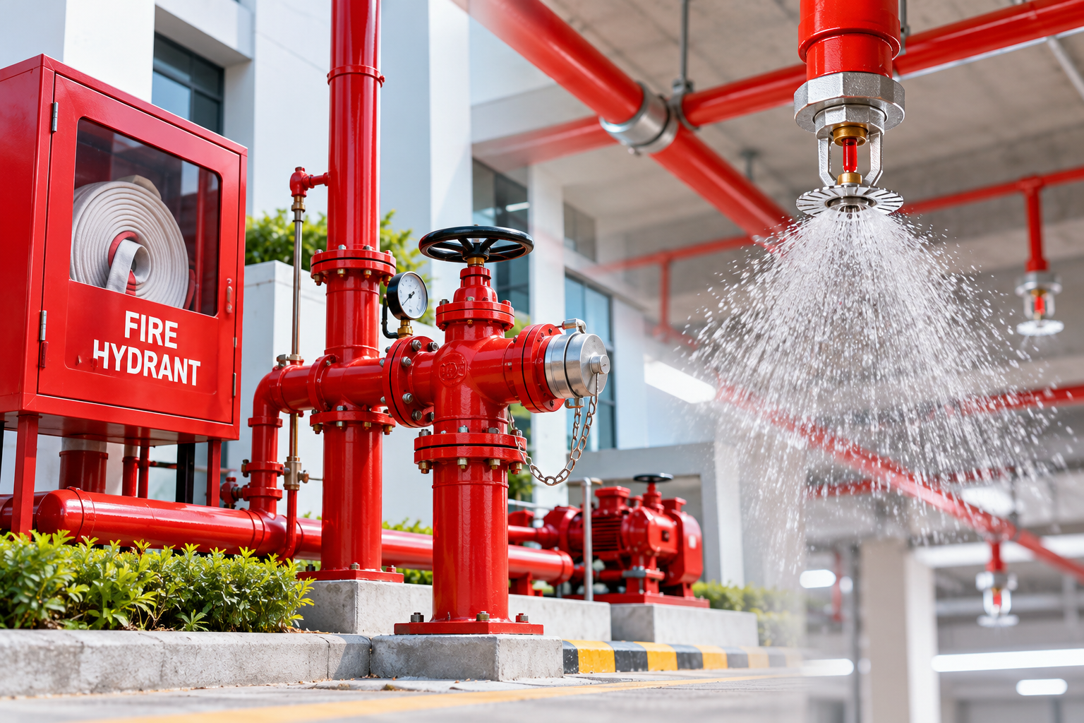 Fire Hydrant and Sprinkler System